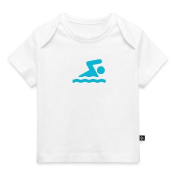 KEEP CALM AND SWIM, DIVE IN! SWIMMING GIFT - Baby Premium Organic T-shirt - dark navy - Front