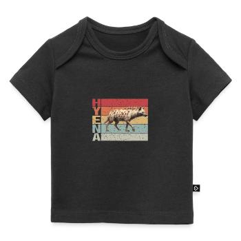 Hyäne Retro style - Baby Premium Organic T-Shirt - Schwarz - Vorne