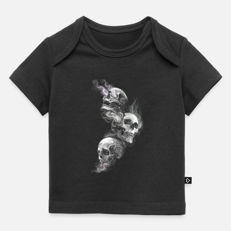 Crânes - T-shirt Premium bébé bio - noir