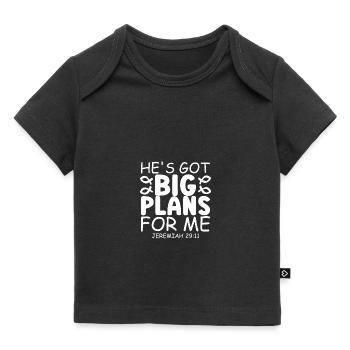 Christian Hij heeft grote plannen voor mij Jezus - Baby Premium t-shirt biologisch - zwart - Voor