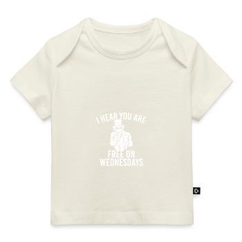 Drapeau américain Vintage Biden gratuit le mercredi - T-shirt Premium bébé bio - marine foncé - Devant
