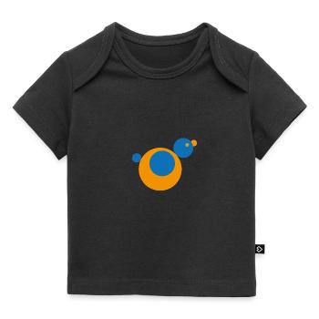 Niedlicher Vogel aus Kreisen - Baby Premium Organic T-Shirt - Schwarz - Vorne