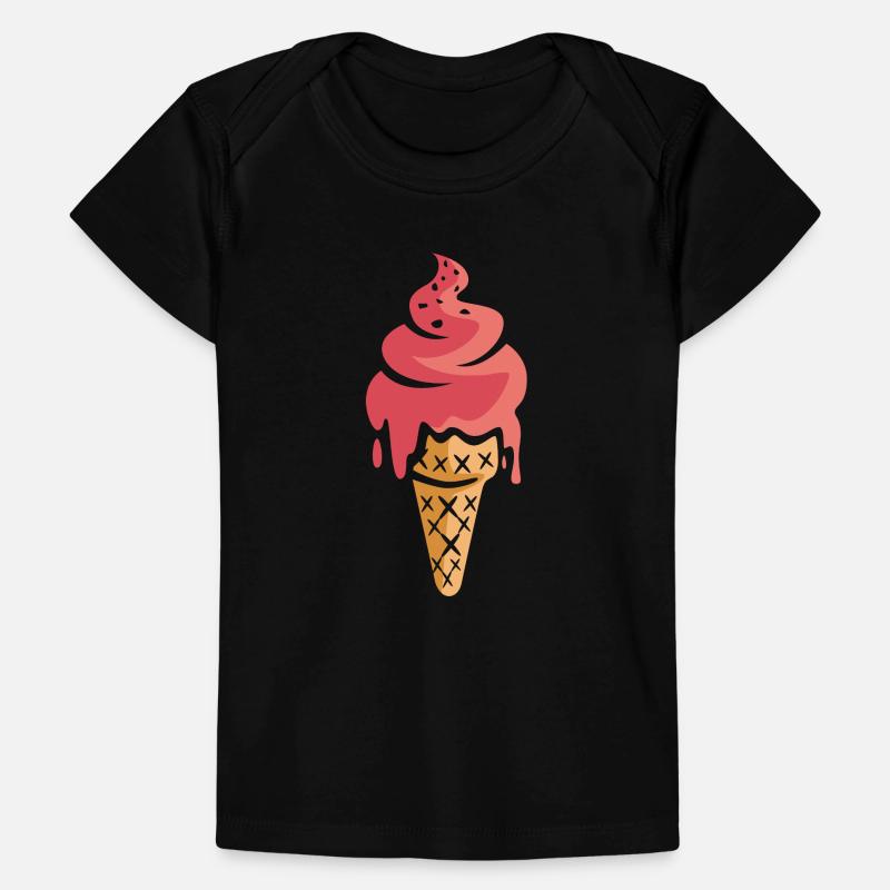 Fond de crème glacée dessin animé T-shirt Premium bébé bio