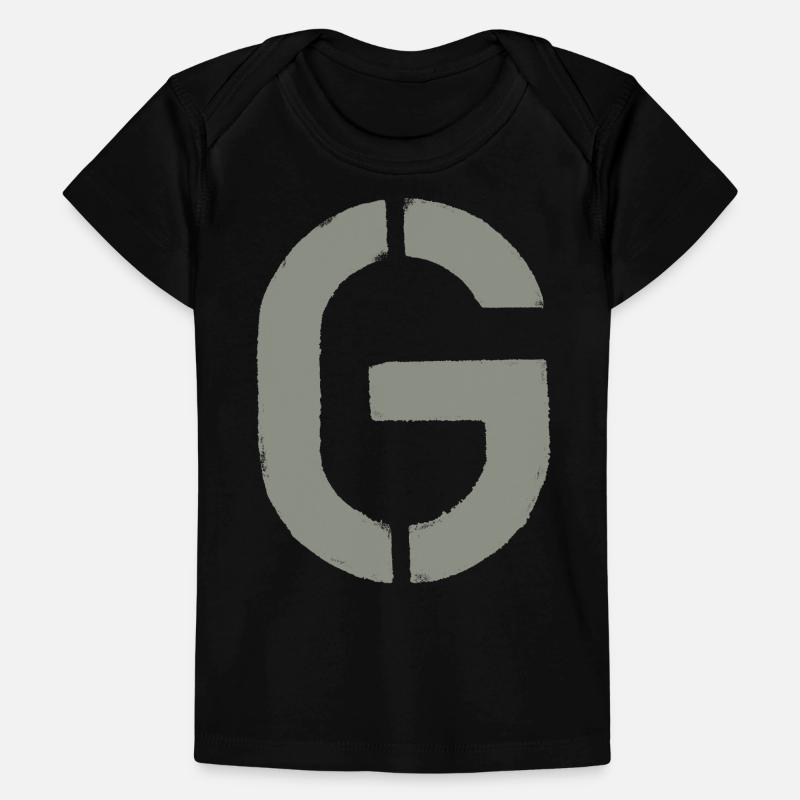 G - Schablonen- Buchstabe/ Stencil - KHAKI Baby Premium Organic T-shirt
