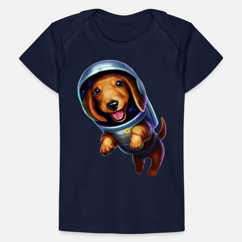 Teckel dans l’espace T-shirt Premium bébé bio