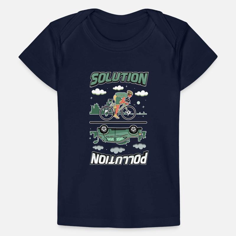 Polution Solution Umweltschutz Radfahren Baby Premium Organic T-Shirt