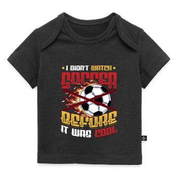 Je ne regardais pas le football avant que ce soit cool - T-shirt Premium bébé bio - noir - Devant