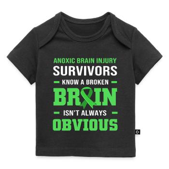 Gehirnverletzung Schlaganfall - Baby Premium Organic T-Shirt - Schwarz - Vorne