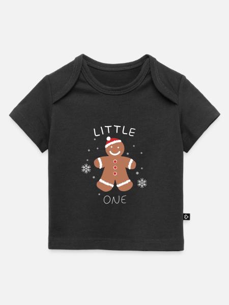 Lebkuchenmann mit Weihnachtsmütze - Baby Premium Organic T-Shirt - Schwarz