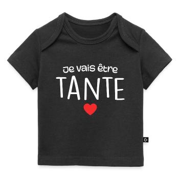 Ich werde eine Tante sein - eine zukünftige Tante - Baby Premium Organic T-Shirt - Schwarz - Vorne