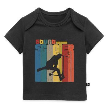 Scooter Stunt - Baby Premium Organic T-Shirt - Schwarz - Vorne