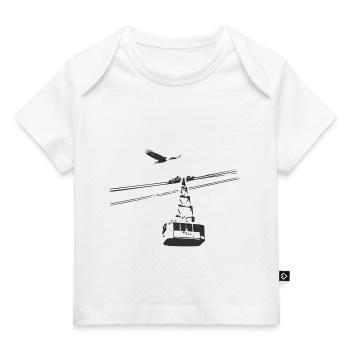 Gondel mit Adler schwarz - Baby Premium Organic T-Shirt - Dunkelnavy - Vorne