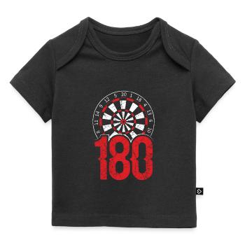 Dart Dartspieler Dartturnier Dartspruch 180 Tripel - Baby Premium Organic T-Shirt - Schwarz - Vorne