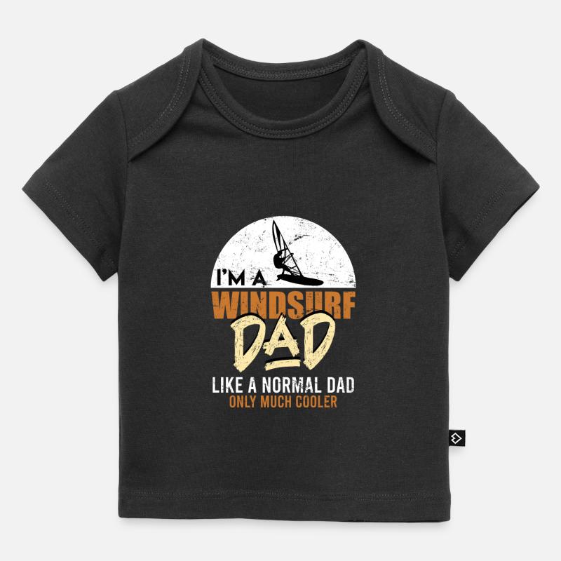 Windsurfer Papa cadeau Windsurfing papa rengaine - T-shirt Premium bébé bio - noir