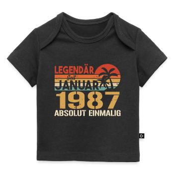 Geburtstagsgeschenk geboren im Januar 1987 - Baby Premium Organic T-Shirt - Schwarz - Vorne