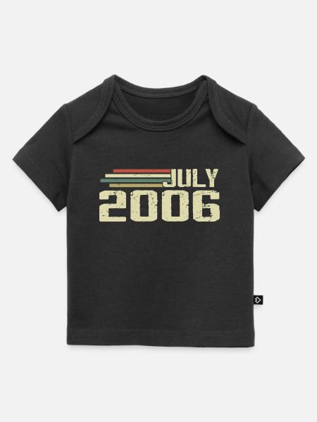 Birthday July 2006 Year 2006 July Year 2006 - Baby Premium Organic T-shirt - black