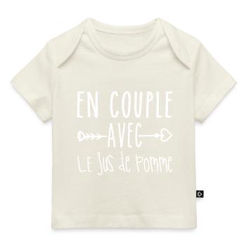 Couples with Apple Juice, Apple Juice Fans - Baby Premium Organic T-shirt - dark navy - Front