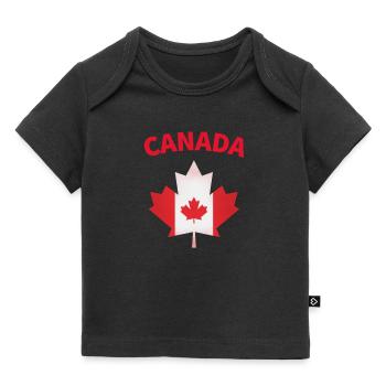 Kanada Ahornblatt Flagge - Baby Premium Organic T-Shirt - Schwarz - Vorne