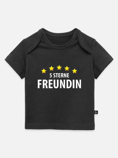 5 Sterne Freundin - Baby Premium Organic T-Shirt - Schwarz