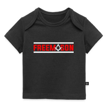 Freimaurer FREEMASON Winkel Zirkel - Baby Premium Organic T-Shirt - Schwarz - Vorne