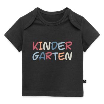 Schriftzug Kindergarten Kleinkinder - Baby Premium Organic T-Shirt - Schwarz - Vorne