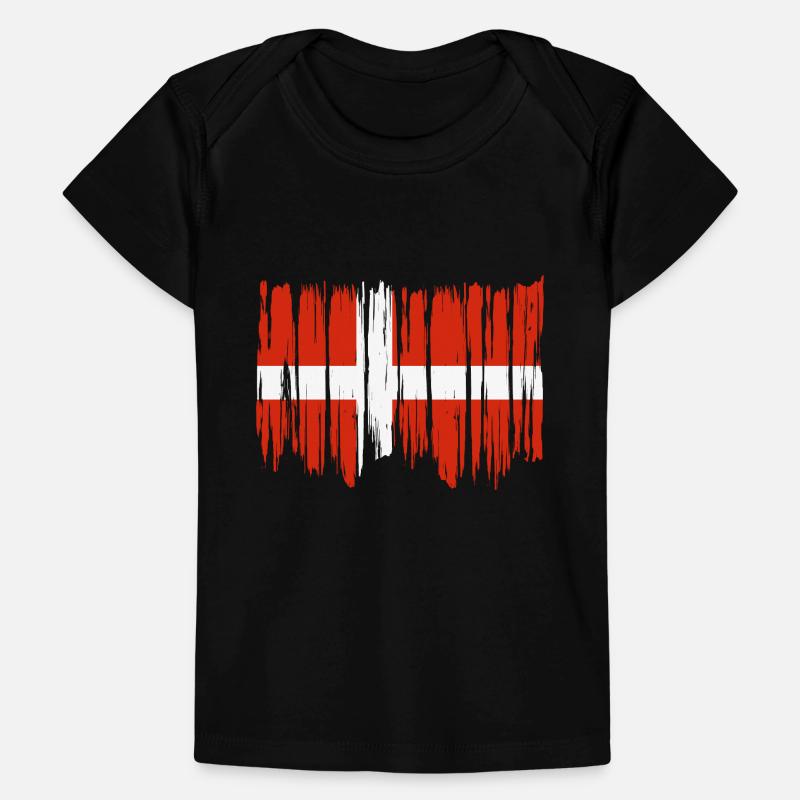 Drapeau du Danemark Scandinavie Drapeau du Danemark Voyage T-shirt Premium bébé bio