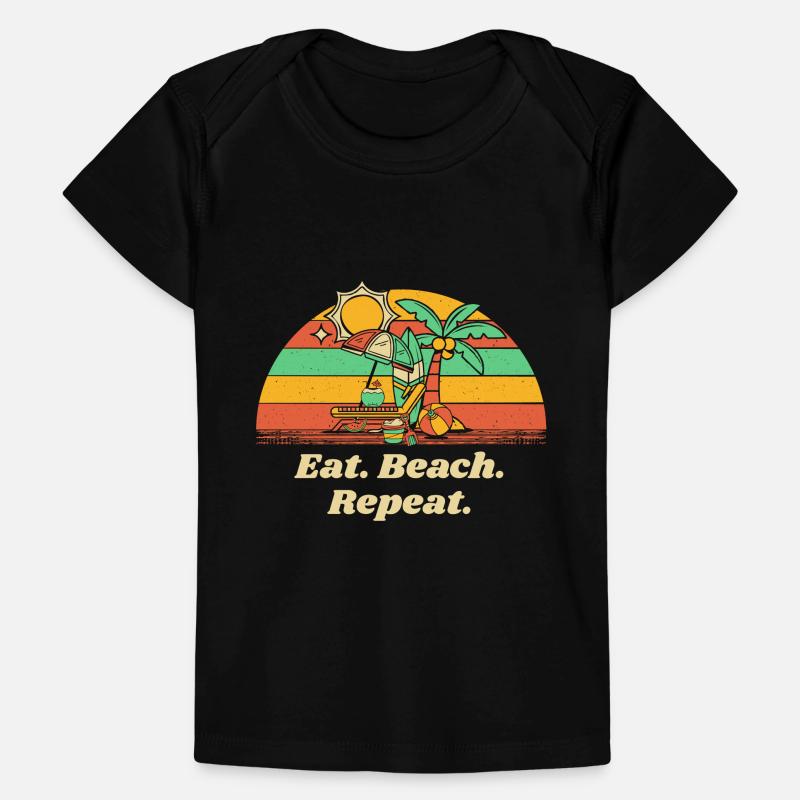 Manger plage Répéter Océan Hobby Beach Lover Passe-temps T-shirt Premium bébé bio