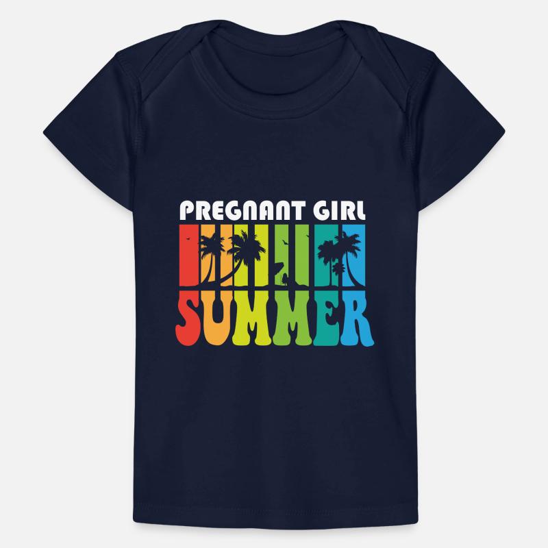 Fille enceinte Annonce de bébé d’été Grossesse T-shirt Premium bébé bio
