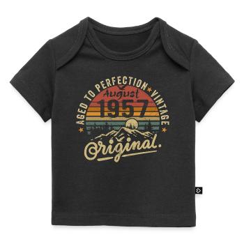 Geburtstag 1957 Jahrgang August 1957 Geschenk 1957 - Baby Premium Organic T-Shirt - Schwarz - Vorne