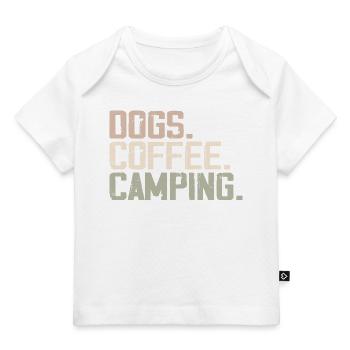 Dogs Coffee Camping Funny Campers - T-shirt Premium bébé bio - marine foncé - Devant