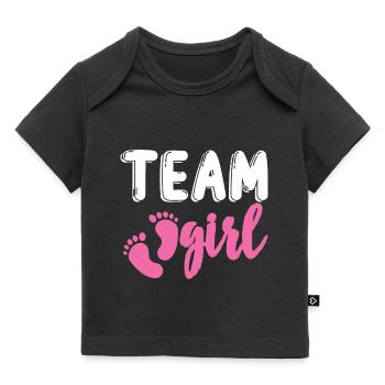 Team Girl Gender Reveal Design for growing parents - T-shirt Premium bébé bio - noir - Devant
