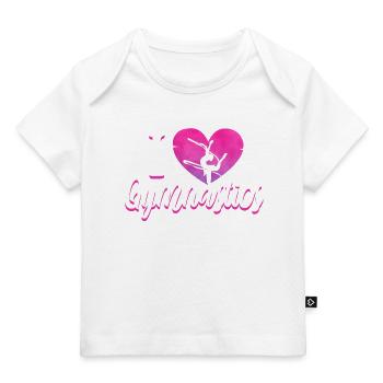 i love gymnastics clothes - Baby Premium Organic T-Shirt - Dunkelnavy - Vorne
