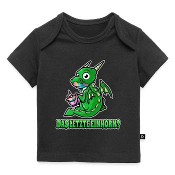 Drachen Letztes Einhorn Lustiges Einhörner - Baby Premium Organic T-Shirt - Schwarz - Vorne