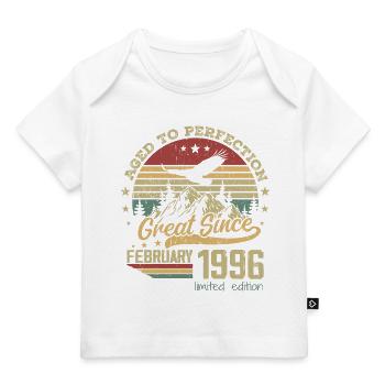 28 Jahre alt, Aged to Perfection, geboren im Februar 1996 - Baby Premium Organic T-Shirt - Dunkelnavy - Vorne