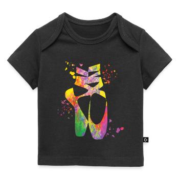 Ballettschuhe Tänzerin Frau Ballerina - Baby Premium Organic T-Shirt - Schwarz - Vorne