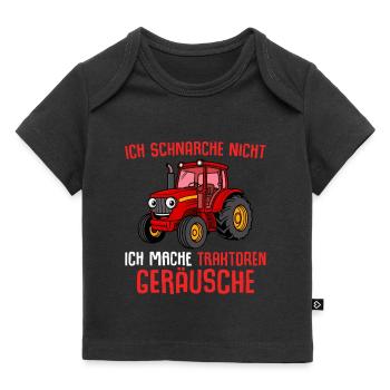 Traktor Schlafanzug Ich mache Traktoren Geräusche - Baby Premium Organic T-Shirt - Schwarz - Vorne