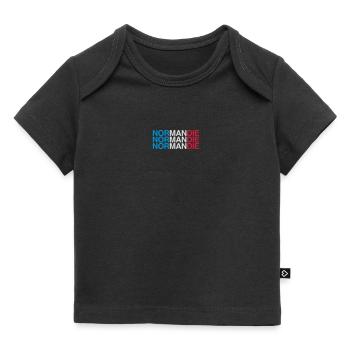 NORMANDIE France France Drapeau - T-shirt Premium bébé bio - noir - Devant