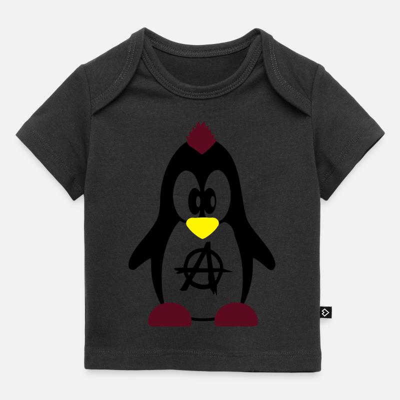pingouin punk - T-shirt Premium bébé bio - noir