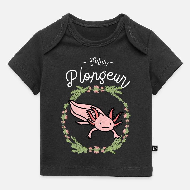 Futur plongeur axolotl - T-shirt Premium bébé bio - noir