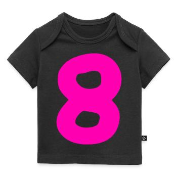 8 Jahre Geburtstag pink - Baby Premium Organic T-Shirt - Schwarz - Vorne