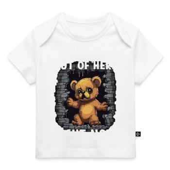 Teddy bear on the run Work Job Profession Saying - Baby Premium Organic T-shirt - dark navy - Front