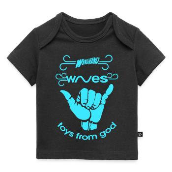 Wellen Spielzeuge von Gott - Baby Premium Organic T-Shirt - Schwarz - Vorne