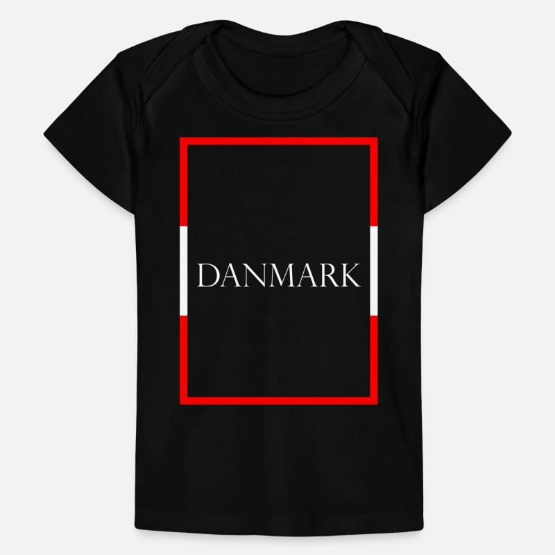 Danemark Danemark, Lettrage de déclaration avec drapeau T-shirt Premium bébé bio