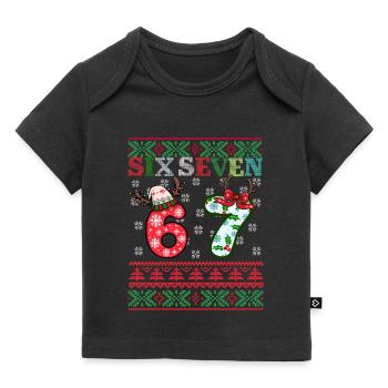 67 Christmas Funny Six Seven Meme - T-shirt Premium bébé bio - noir - Devant
