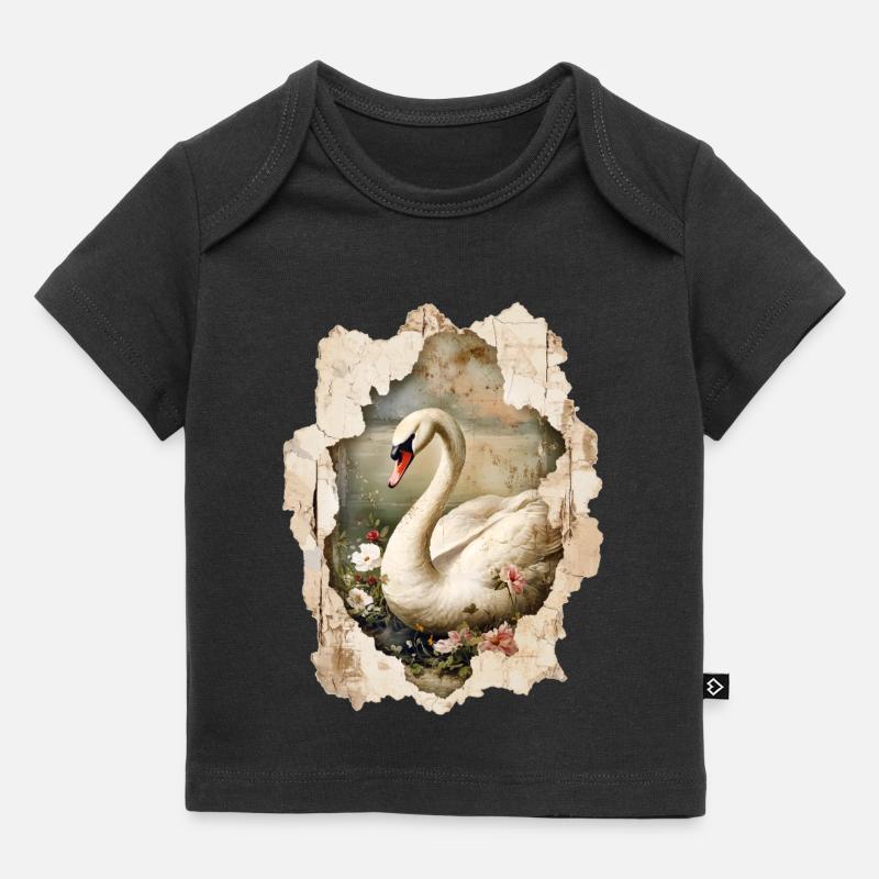 cygne - T-shirt Premium bébé bio - noir