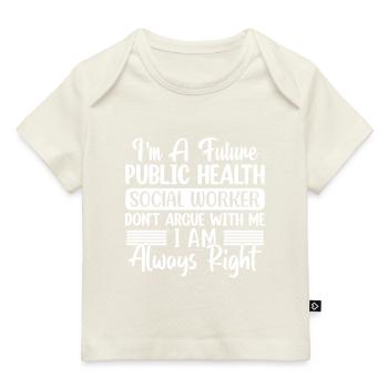 Je suis un futur travailleur social en santé publique - T-shirt Premium bébé bio - marine foncé - Devant