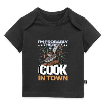Ustensiles de cuisine de cuisine - T-shirt Premium bébé bio - noir - Devant