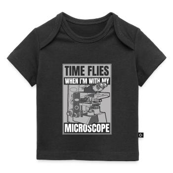 Biologie Biologiste Microscope - T-shirt Premium bébé bio - noir - Devant