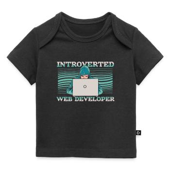 Web Entwickler Webdeveloper Introvertierte - Baby Premium Organic T-Shirt - Schwarz - Vorne
