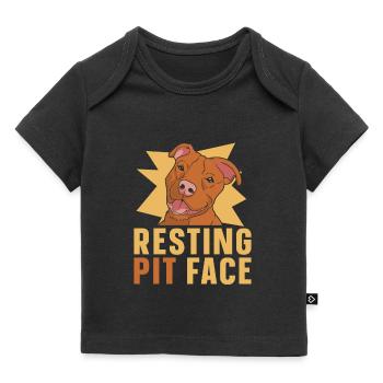 Pitbull Pitbull Interdiction Pitbull Repos Pit Face - T-shirt Premium bébé bio - noir - Devant